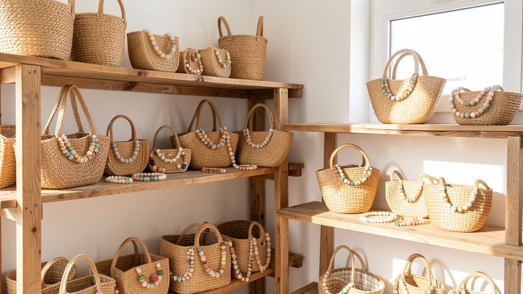 Perles et raphia : les matières phares d’un look bohème façon Ibiza