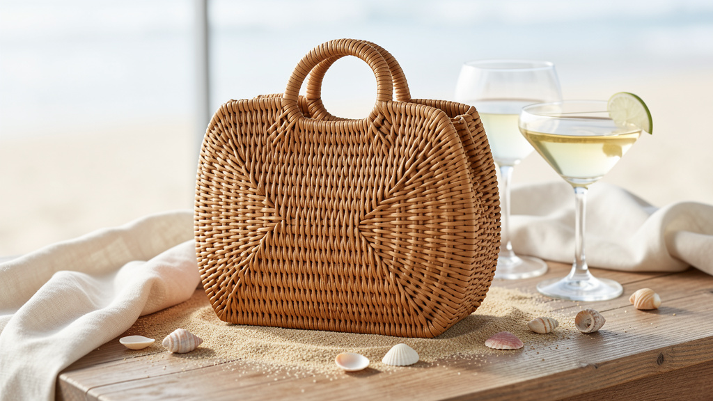 sac en raphia au design polyvalent